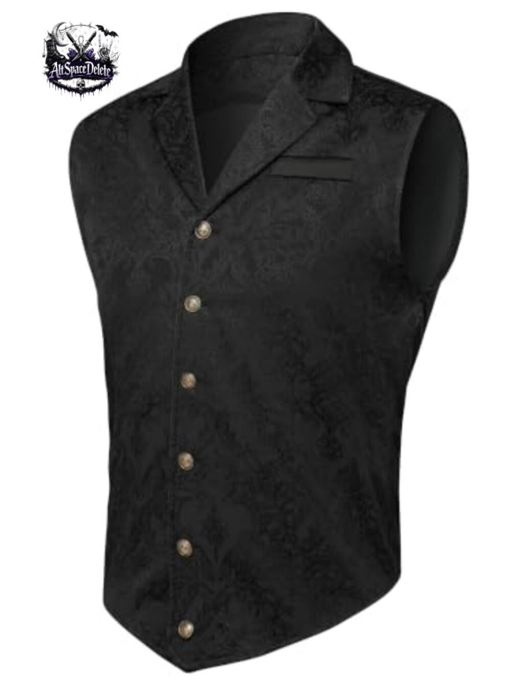Mens Vintage Jacquard Suit Vest Gothic Steampunk Victorian Waistcoat
